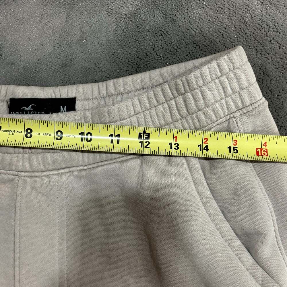 Hollister Men's Cuffed Sweat Jogger Pants in Beige, Size Medium - Picture 4 of 6
